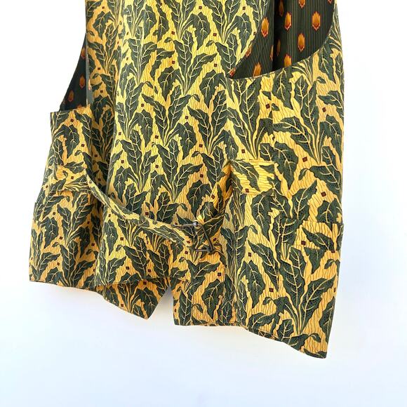 Vintage Anne Pinkerton 1980s Silk Botanical Print Holiday Festive Vest Small - Picture 7 of 7